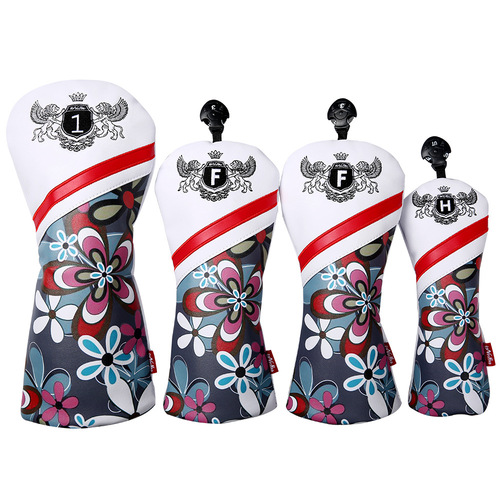 Cross-border hot-selling golf club covers, golf club cap covers, wooden club protective covers, three- or four-piece sets, manufacturer wholesale