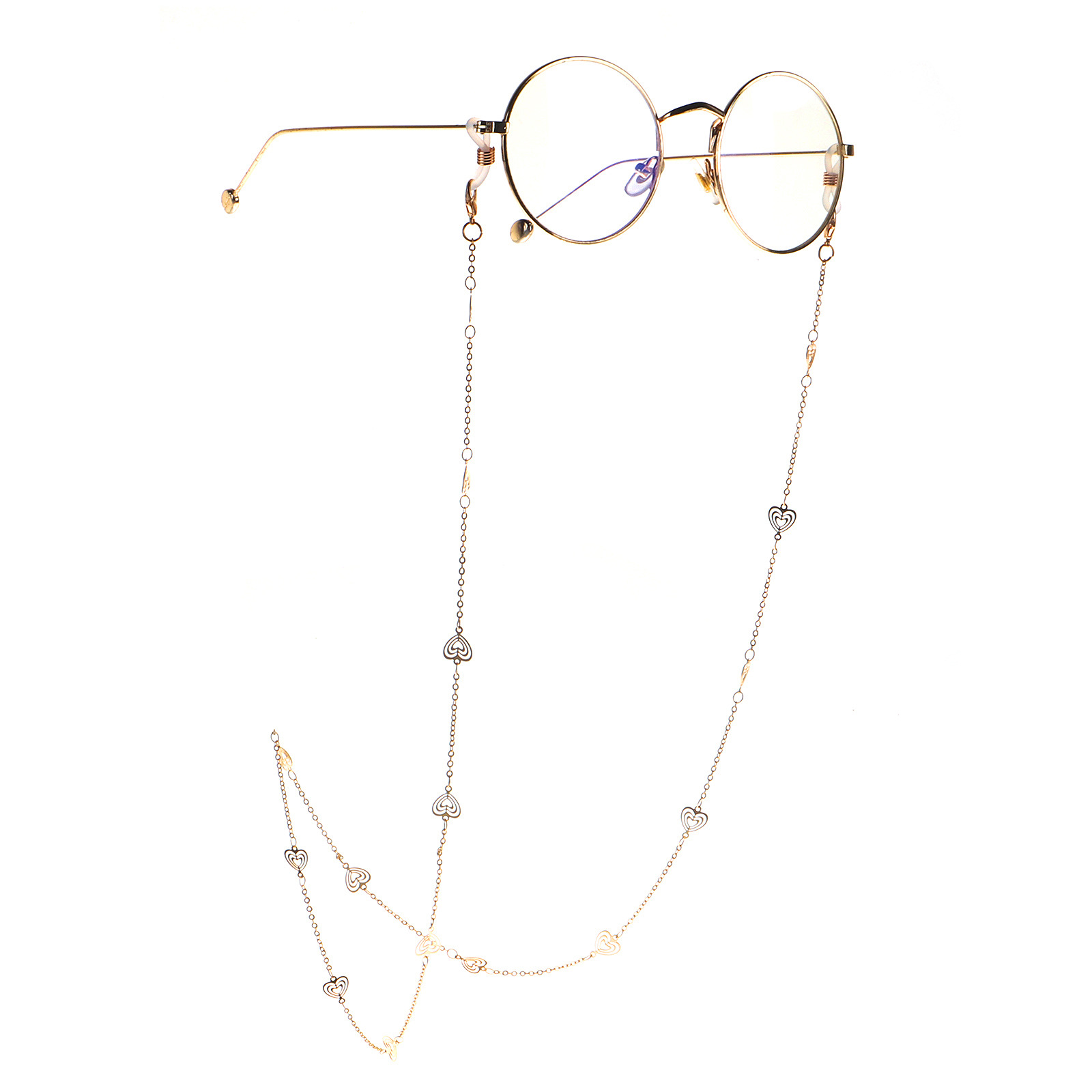 15g Weight Metal Material Hot Fashionable Simple Golden Hollow Peach Heart Glasses Chain Chain Glasses Chain Wholesale Nihaojewelry 6