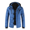 2020 Foreign trade winter new pattern man have cash less than that is registered in the accounts Large Down Cotton Hooded keep warm blue leisure time cotton-padded jacket coat