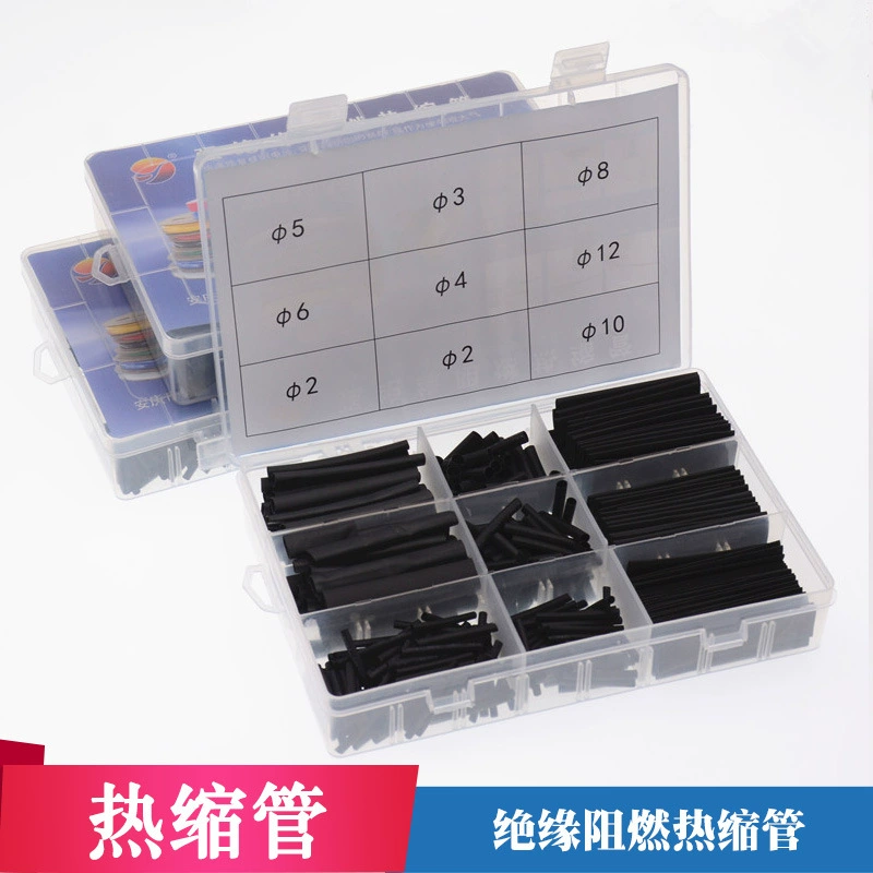 Трансграничная термоусадочная трубка в штучной упаковке Черная термоусадочная трубка костюм комбинированный изолированный огнестойкий провод Термоусадочная трубка в штучной упаковке Термоусадочная трубка