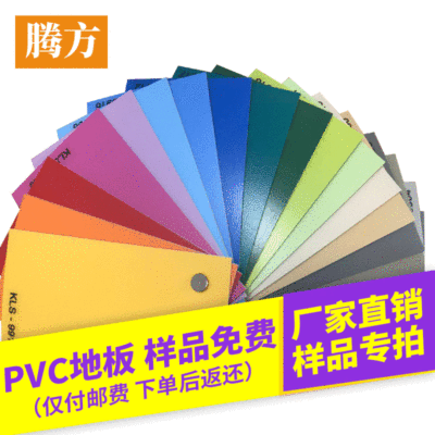 【腾方】厂家直供样品PVC地板同质透心塑胶地板卷材耐磨运动地胶