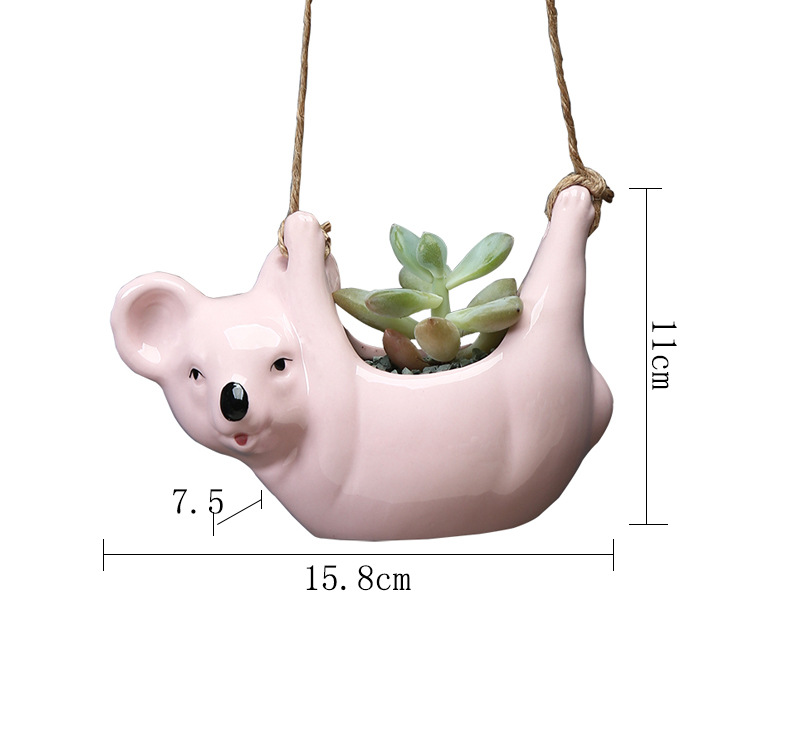 Koala Flower Pot Pink
