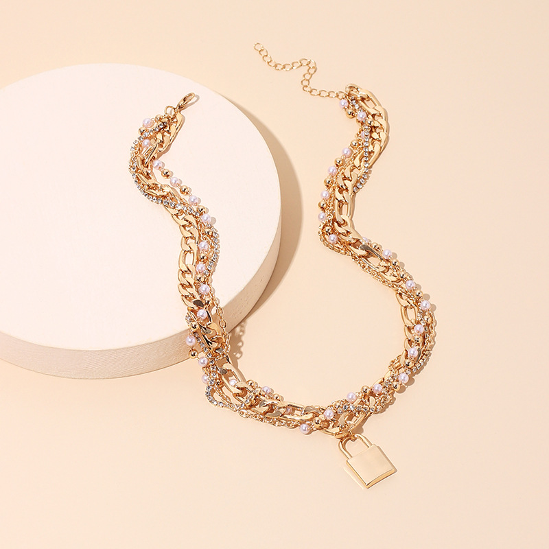 new  hip-hop woven hand-made pearl necklace