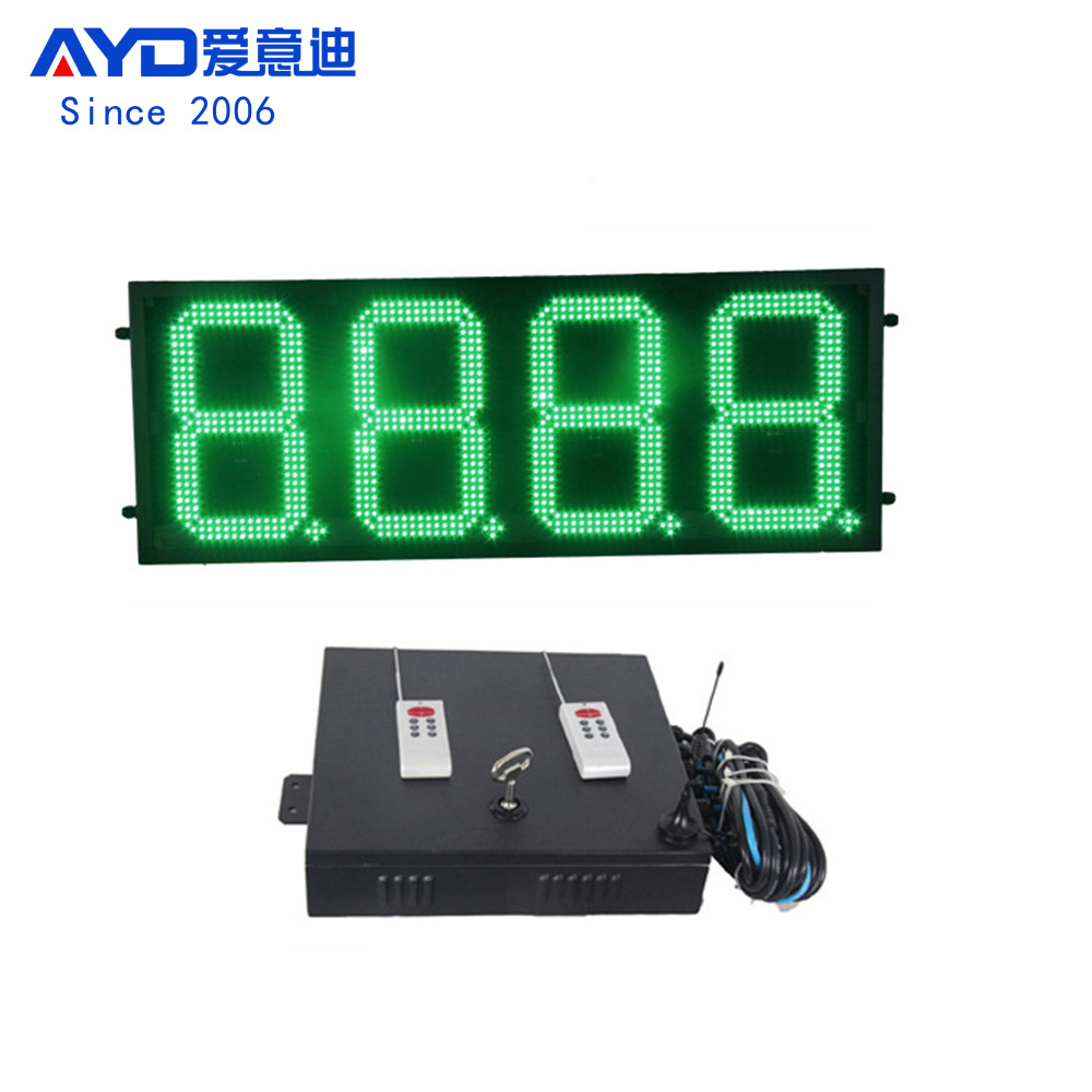 云南红河加油站价格显示屏生产厂家 12寸户外LED油价屏数字显示屏
