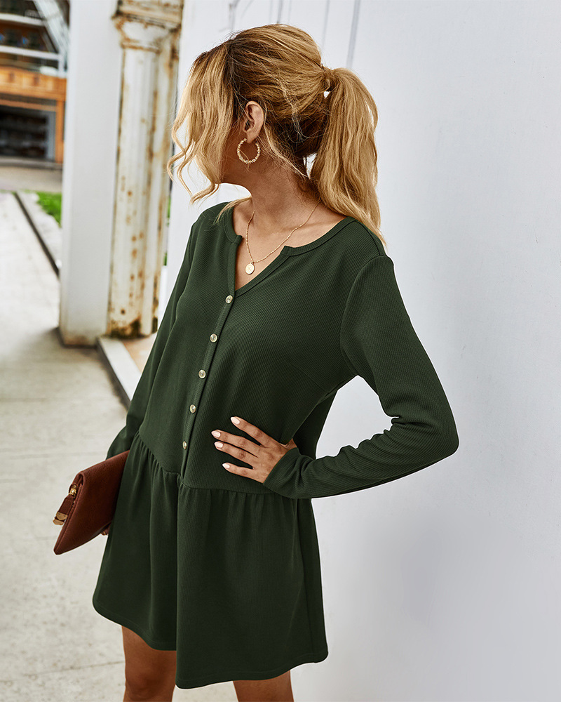 autumn and winter new simple casual dress wholesale NSKA281