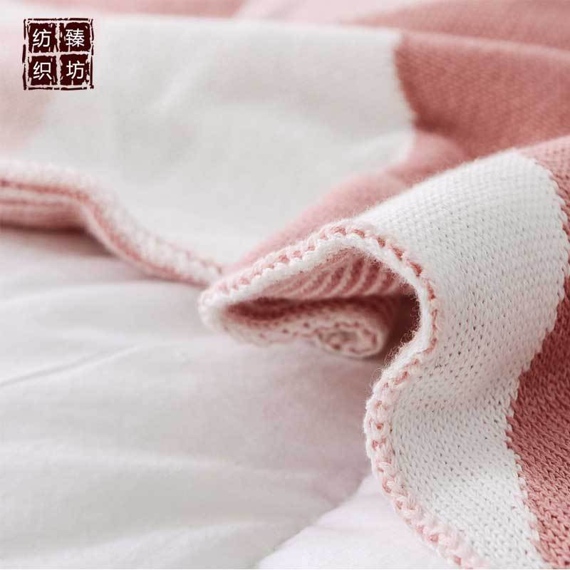 全棉几何针织毛线毯 办公午休休闲毯 沙发盖毯 家居软装厂家直销