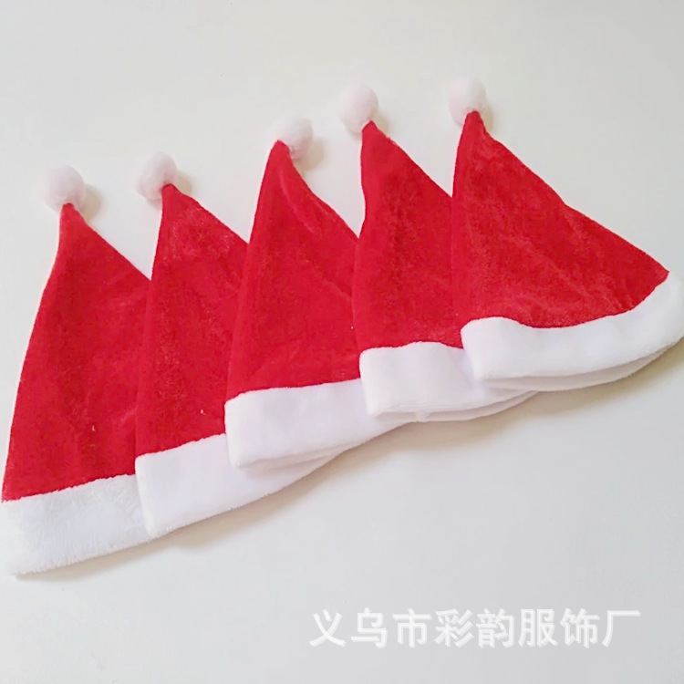 Fabricantes para sombreros de Navidad de peluche, Santa Claus, niños, adultos, sombreros de Navidad de terciopelo