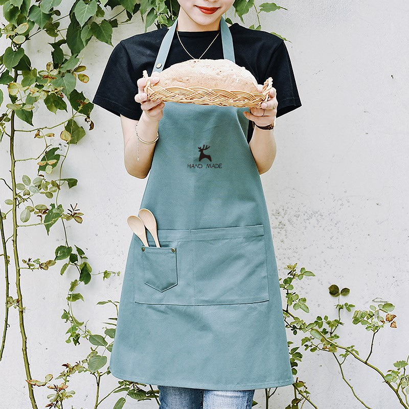 Cocina simple delantal de las mujeres moda hogar creativo nórdico impermeable transpirable ropa arte trabajo para imprimir logo