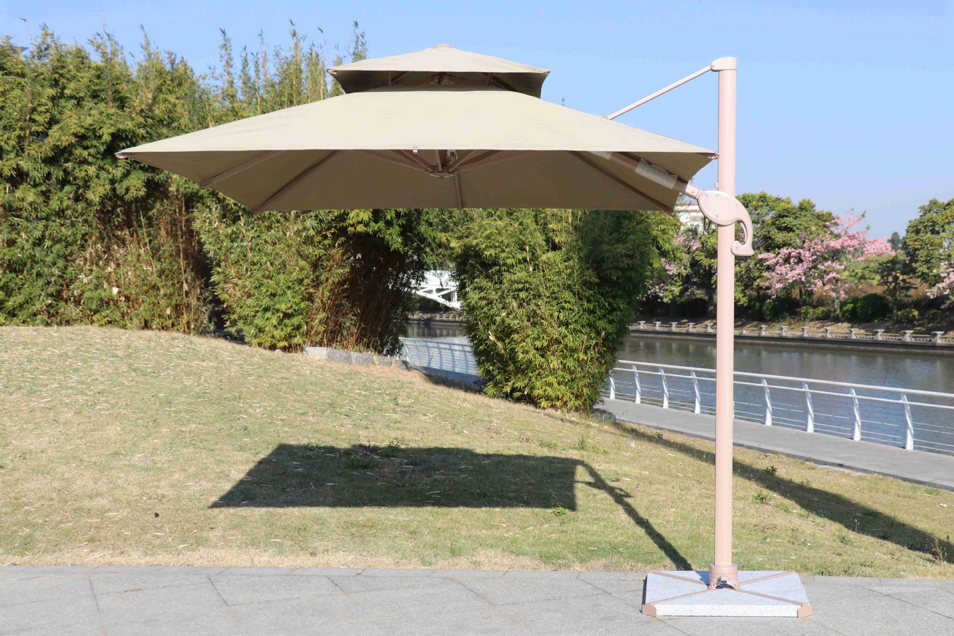 户外遮阳伞罗马伞庭院休闲伞时尚沙滩伞 咖啡厅轻奢侧立伞定制