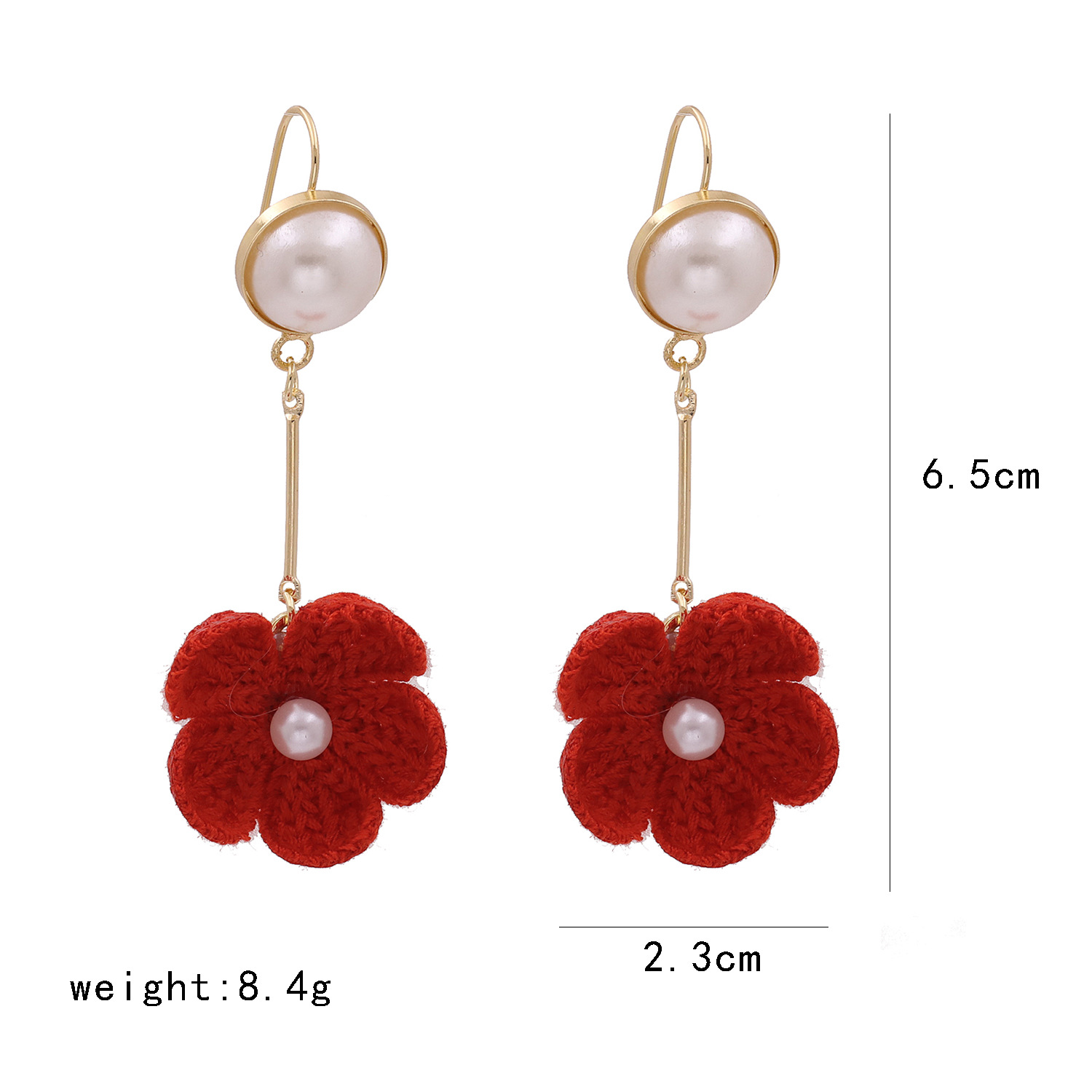 New Fashion Knitted Flower Earrings For Women Wholesale display picture 14