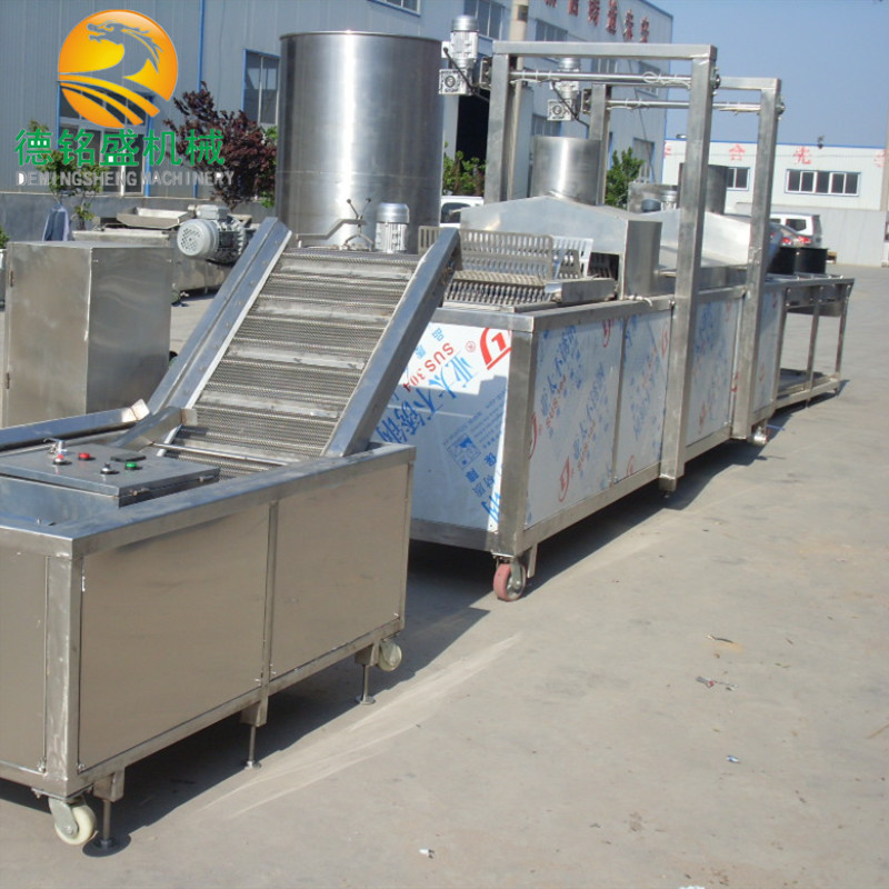 升温快的牛肉干油炸锅生产厂家 翻转式棒虾油炸机 五花肉油炸设备