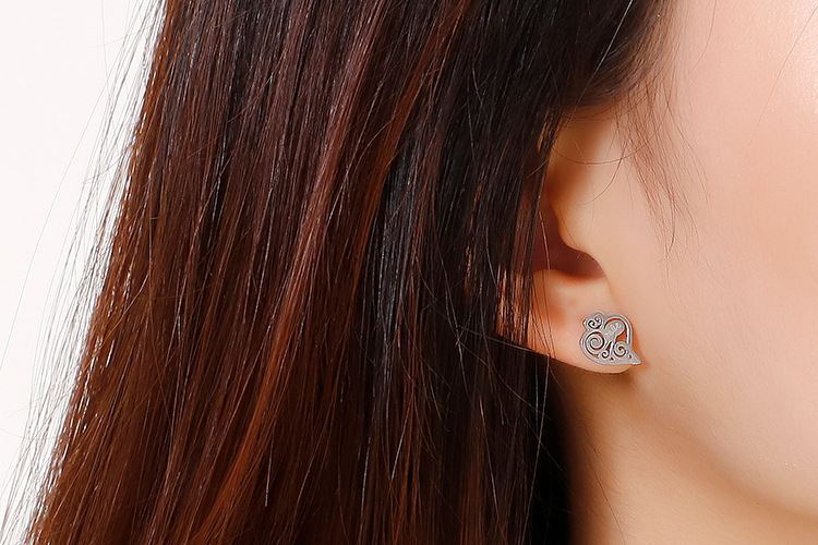 new Korean fashion stainless steel heart-shaped hollow letters mama sets wholesale nihaojewelry