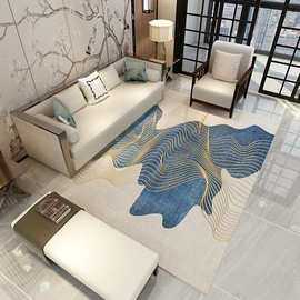 厂家直销客厅地毯几何图案欧式风格卧室地垫脚垫可机洗地毯定制