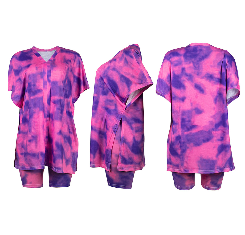 tie-dye home service top & pants two-piece set Nihaostyles wholesale clothing vendor NSMDJ75049