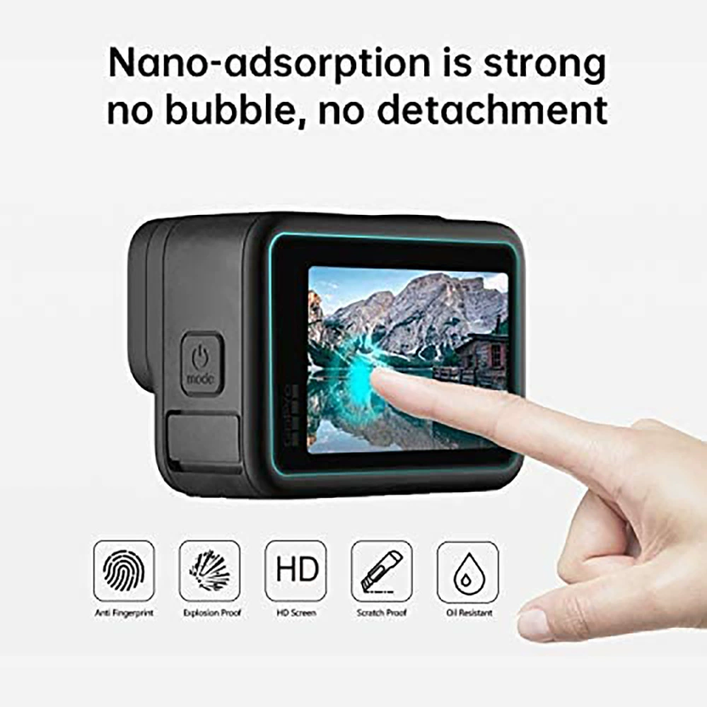 Закалённая плёнка для GOPRO9, защитное стекло для Hero9, противоударное, противоцарапное, водонепроницаемые аксессуары для спортивной камеры