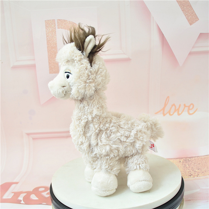 Alpaca comercio exterior nuevo estilo pony simulación peluche muñeca calmante muñeca muñeca regalo de cumpleaños al por mayor