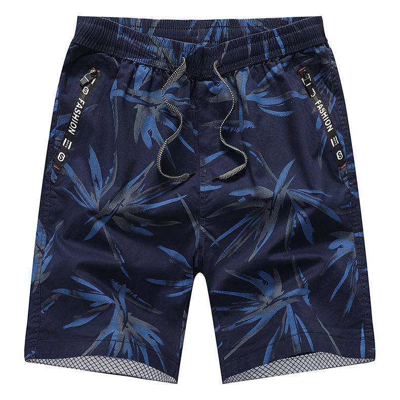 Shorts capris décontractés d'été pour hommes, pantalons de sport fins amples et polyvalents, pantalons de plage en coton pour un usage domestique_voghion.com