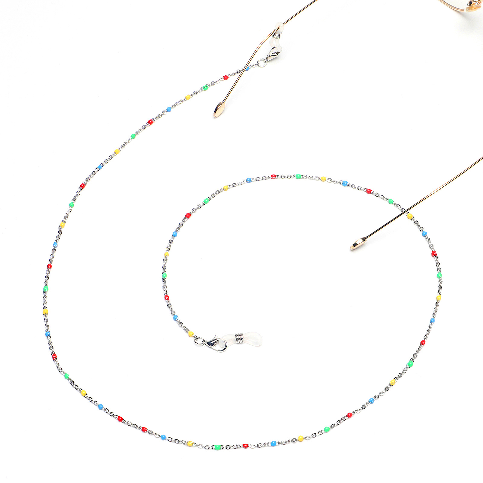 10g Weight Stainless Steel Material Silver Color Steel Color Stainless Steel Drip Oil Handmade Chain Sunglasses Chain Color Retention Non-slip Glasses Chain Wholesale Nihaojewelry 2