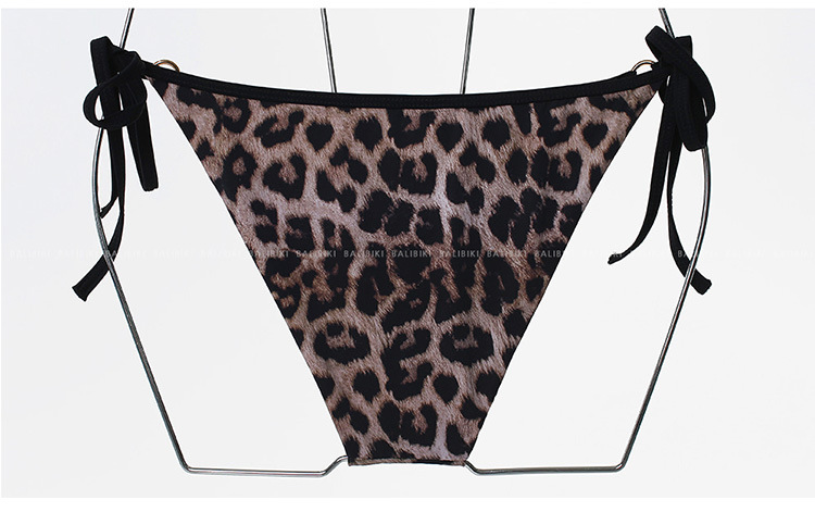 new sexy leopard bikini three-point small chest gathered two-piece split swimwear NSHL3950