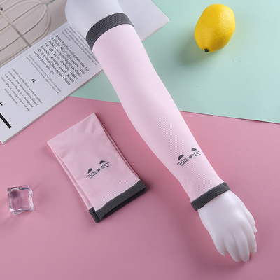 卡通儿童袖套夏季男女宝宝防晒冷感袖套户外玩耍薄款透气护臂套袖|ru