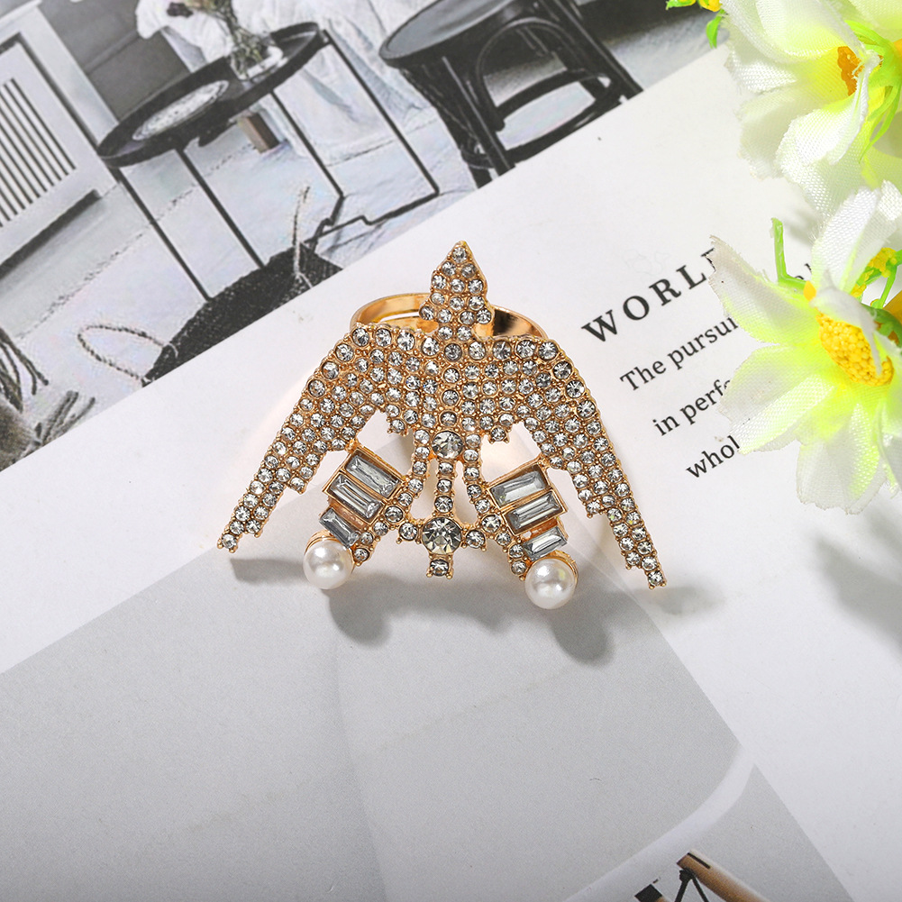 المرأة جديد أزياء حزب خاتم مع الماس السنونو سبائك خاتم display picture 5