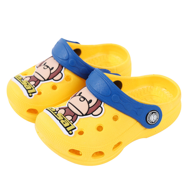 [70% discount] Summer new baby slippers hole shoes Children beach shoes non-slip soft soled home shoes