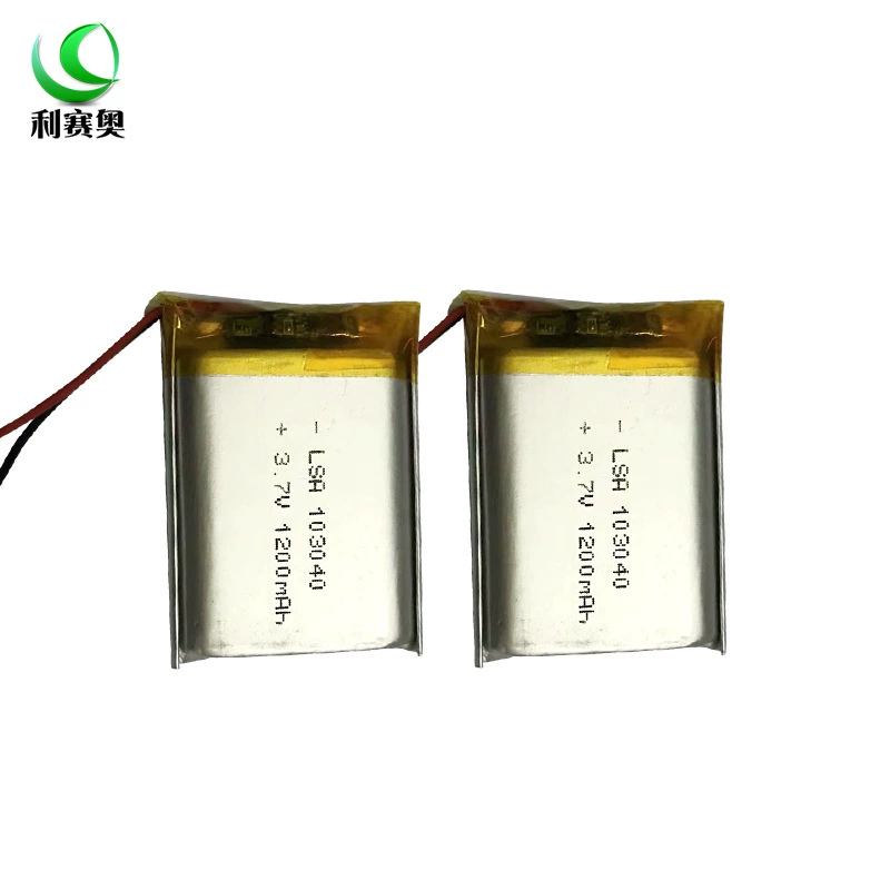 工厂供应103040聚合物锂电池1200MAH 3.7V 发热手套LED灯具美容仪