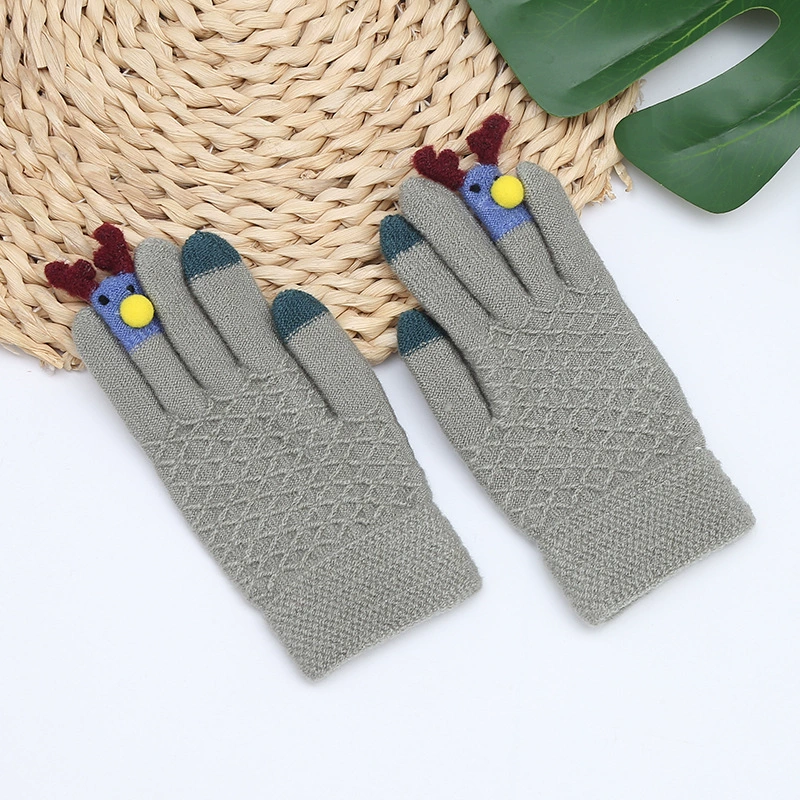 Children's keep warm cute travel gloves for men and women