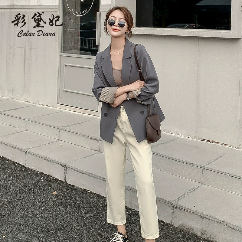 Ins Net Red маленький пиджак женский темперамент 2022 Весна и Лето Корейская версия свободного повседневного костюма