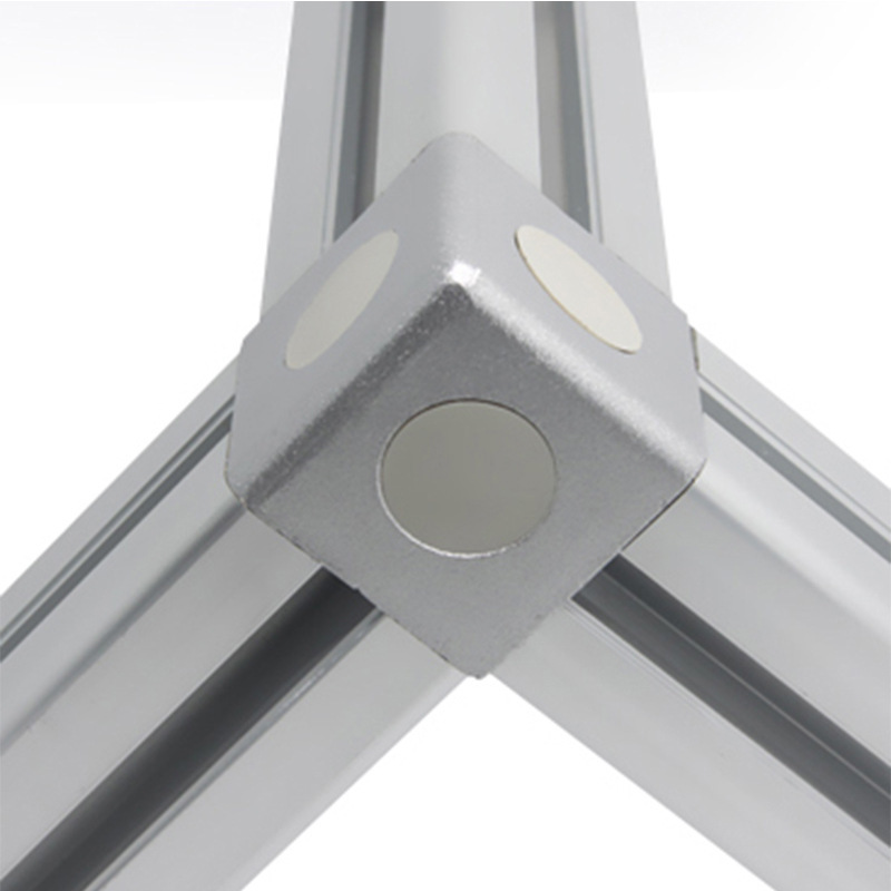 现货工业铝型材配件 两通三通直角连接块两向连接件三向90度