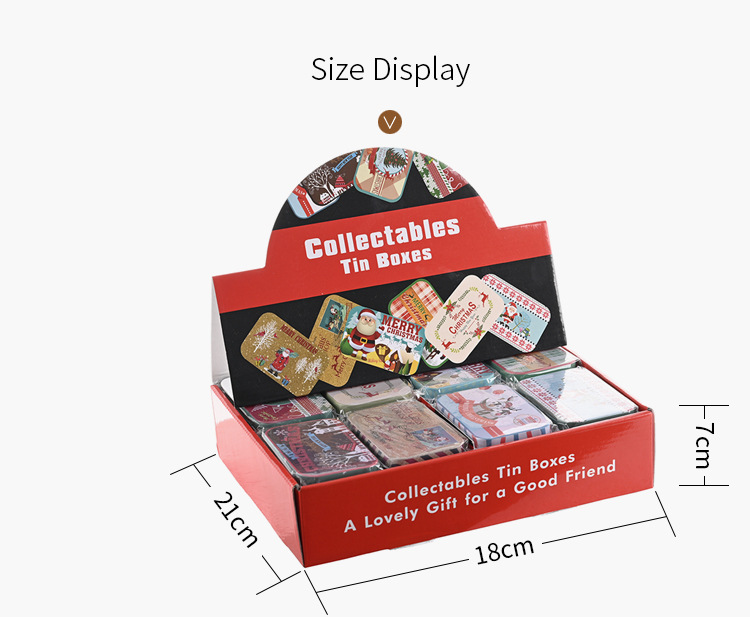 Caja de hojalata rectangular en caja Caja de regalo para nios creativos Caja de galletas Tarro de caramelopicture11