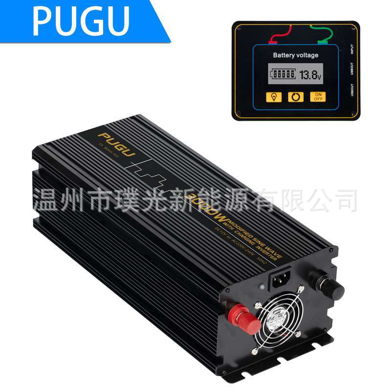 厂家直销修正弦波ups逆变器带充电12v24v转220v家用应急电源3000w