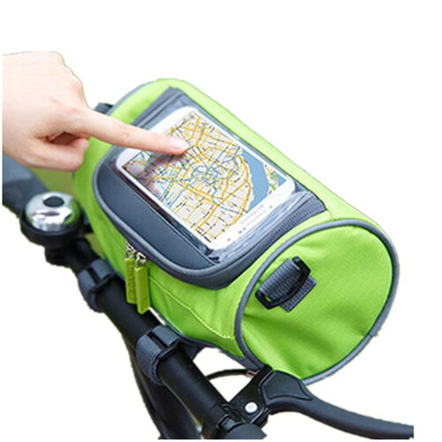 Outdoor cycling bag, touch screen visual navigation, mobile phone bag, bicycle bag, bicycle handlebar bag, headband bag, cylindrical storage bag