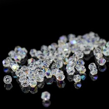 4mm水晶壓頂菱形珠子100顆/包DIY手工串珠首飾配件手鏈項鏈材料