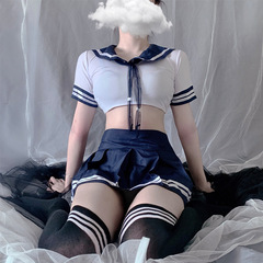 Lingerie cute and pure student outfit plus-size sexy short skirt uniform temptation set sexy school uniform