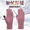 glove men and women Autumn and winter Touch screen Plush keep warm thickening Cold proof Windbreak glove outdoors Riding men and women Leather Gloves