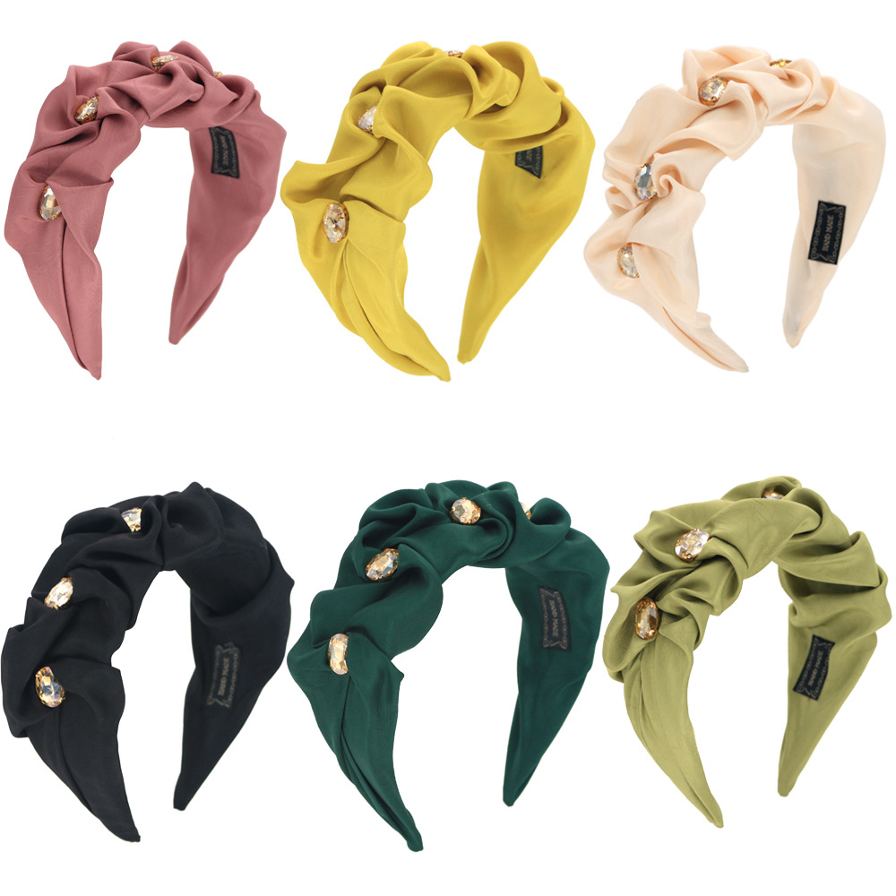 Baroque Fashion Gems Solid Color Headband display picture 13