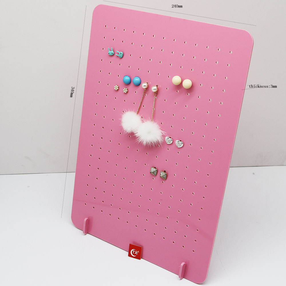 L型耳钉项链展示架 立式耳钉耳环项链展示板234孔L型耳钉架展示板