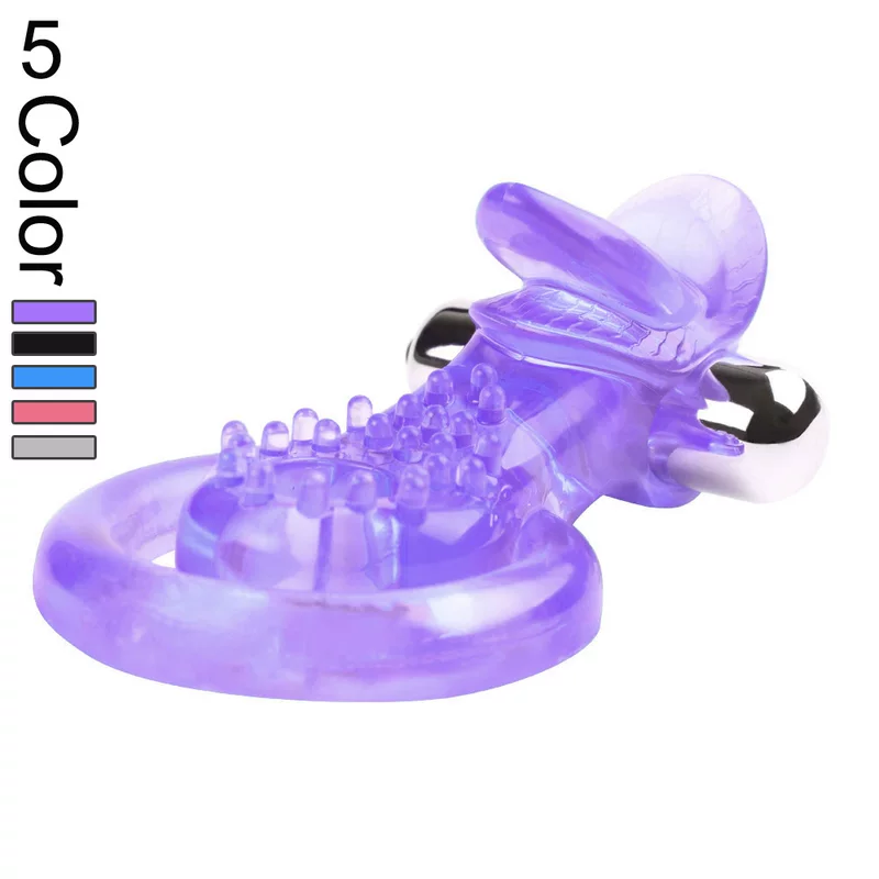 Пружинный кольцо на язык мужского использования задержки замка изящное кольцо беспроводные прыгающие яйца секс кольцо для мужчин и женщин совместное использование языковые вибраторы
