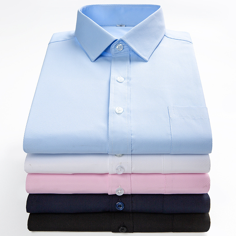 Perky Kangaroo Men's Short-sleeved Shirt Half-sleeved Shirt Business Casual Dress Business Wear Work Clothes Top Pure White