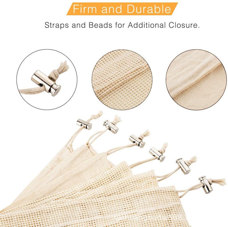 亚马逊可降解束口网格袋 蔬菜网袋水果网袋收纳定做