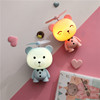 Small air fan from soft rubber, minifigure, portable night light, with little bears