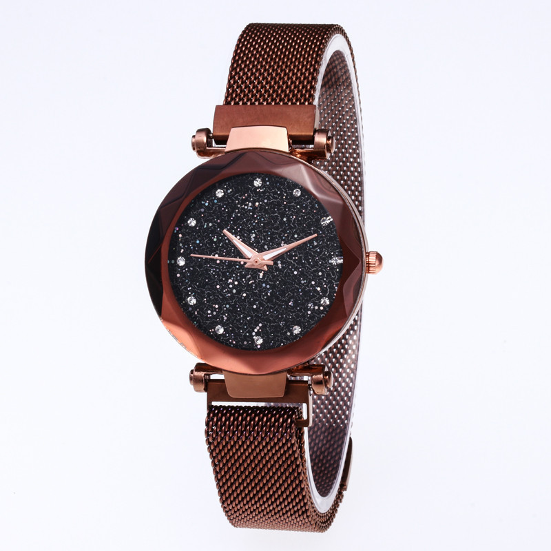 Fashion Starry Sky Surface Magnet With Quartz Ladies Bracelet Watch   Rhinestone Watch Wholesale Nihaojewelry display picture 5