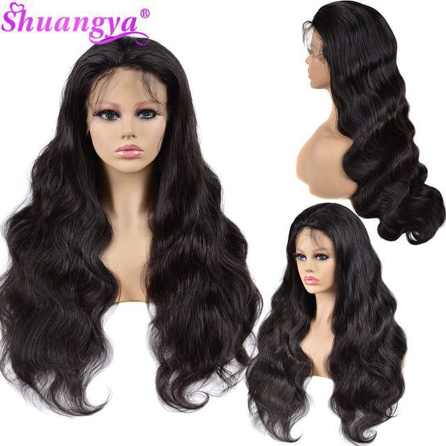 360 Lace Headgear body wave human hair wig Wig Malaysia Europe and America Curls