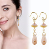 Fashionable earrings, goods, organic accessory with tassels, 2020, internet celebrity, European style