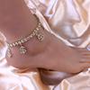 Beach shiny ankle bracelet, trend accessory, European style, suitable for import