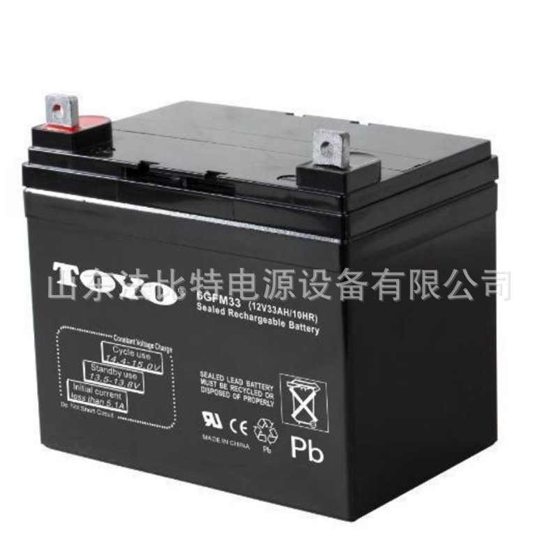 TOYO东洋铅酸蓄电池6GFM33免维护12V33Ah医疗器械 全新含税运