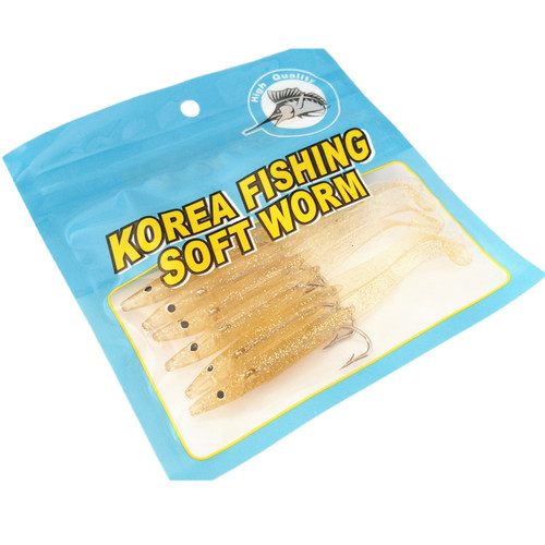 Manufacturer wholesale sea fishing lure bait with hook eel 10cm/2.5g T tail soft bait soft insect bait bionic fish bait