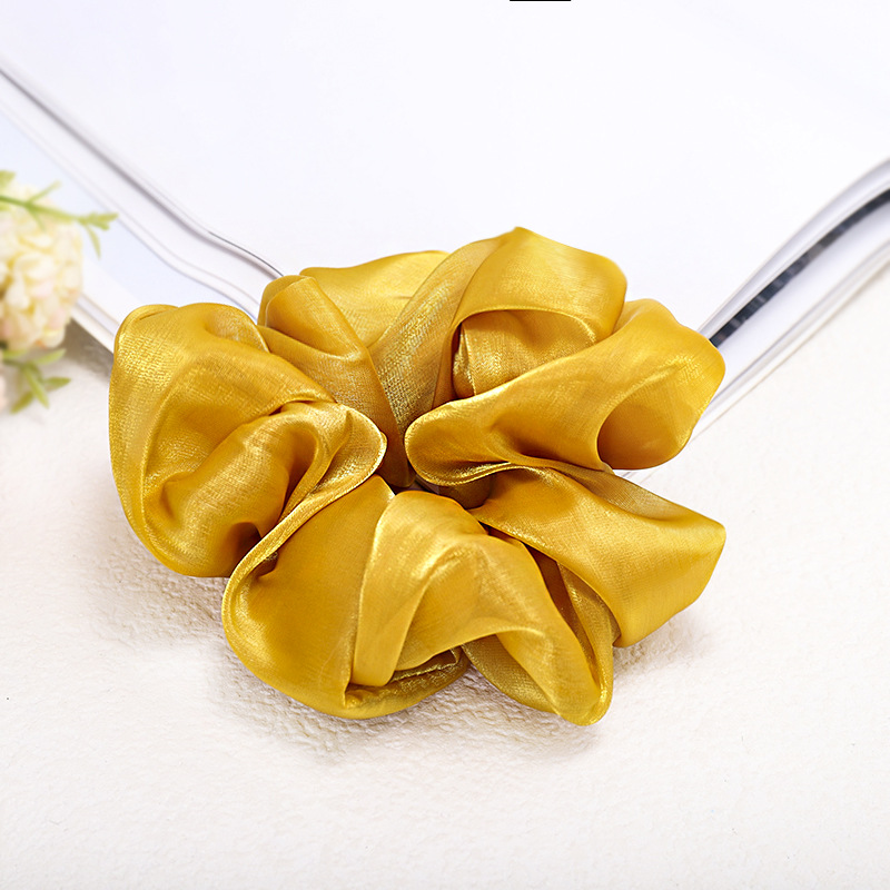 The New Fabric Head Rope Hair Accessories Super Large Intestine Ring Solid Color Hair Ring Wholesale display picture 4