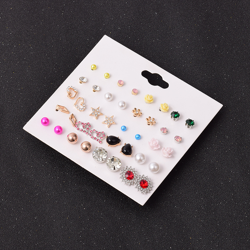 Ensemble De Boucles D&#39;oreilles En Alliage De Mode display picture 3